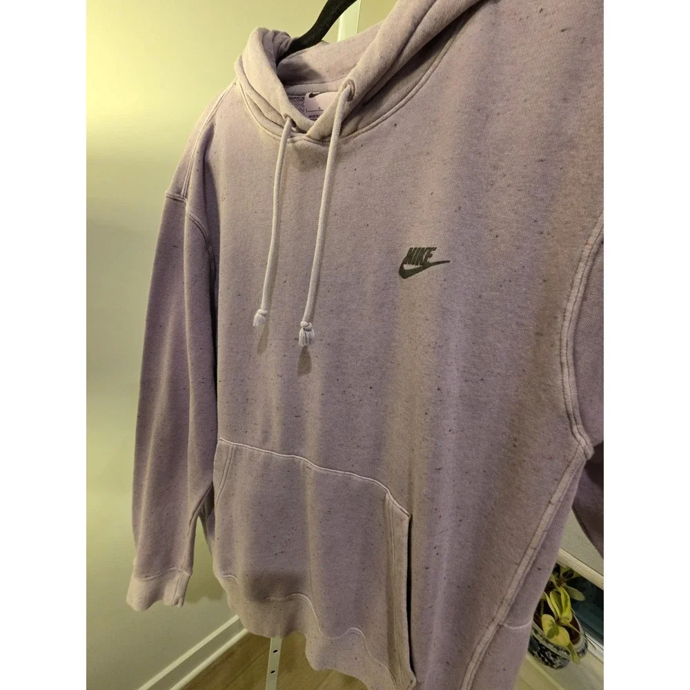 NIKE Sportswear Move To Zero Heathered Purple Hoodie‎ DA0680-596 Men's Size L